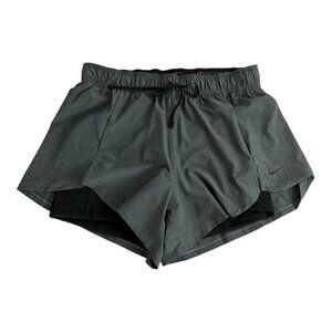 Nike Womens Activewear Shorts Adult Size Large Inside Liner Gray Ties NEW